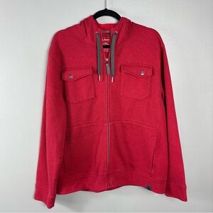 LLBean Thermal Waffle Fleece Lined Zip Up Hoodie Size L